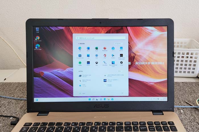 VLCメディアプレイヤーASUS VIVOBOOK F542U corei3-7100 Win11動作品