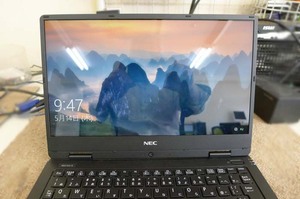 液晶パネル割れ NEC PC-NM150KAB 水戸市