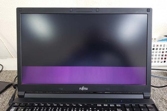 画面表示不良 画面下が紫色 富士通A577/RW