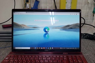 液晶パネル割れ 富士通AH53/D1 城里町から