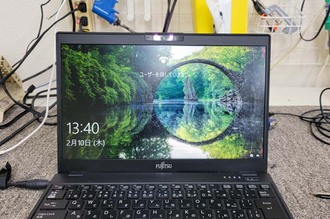 落下でパネル割れ 富士通UH90/C3 水戸市