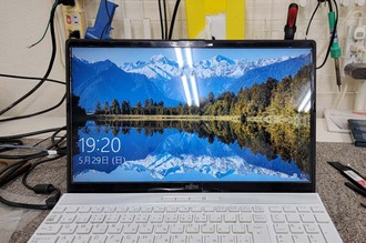 お茶かぶりで電源入らず Lifebook AH76/E1 ひたちなか市