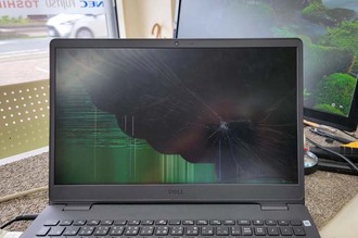 液晶パネル割れ DELL Inspiron15 水戸市
