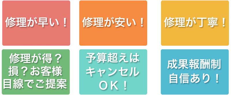 修理が早い！修理が安い！修理が丁寧！修理が得？損？お客様目線でご提案